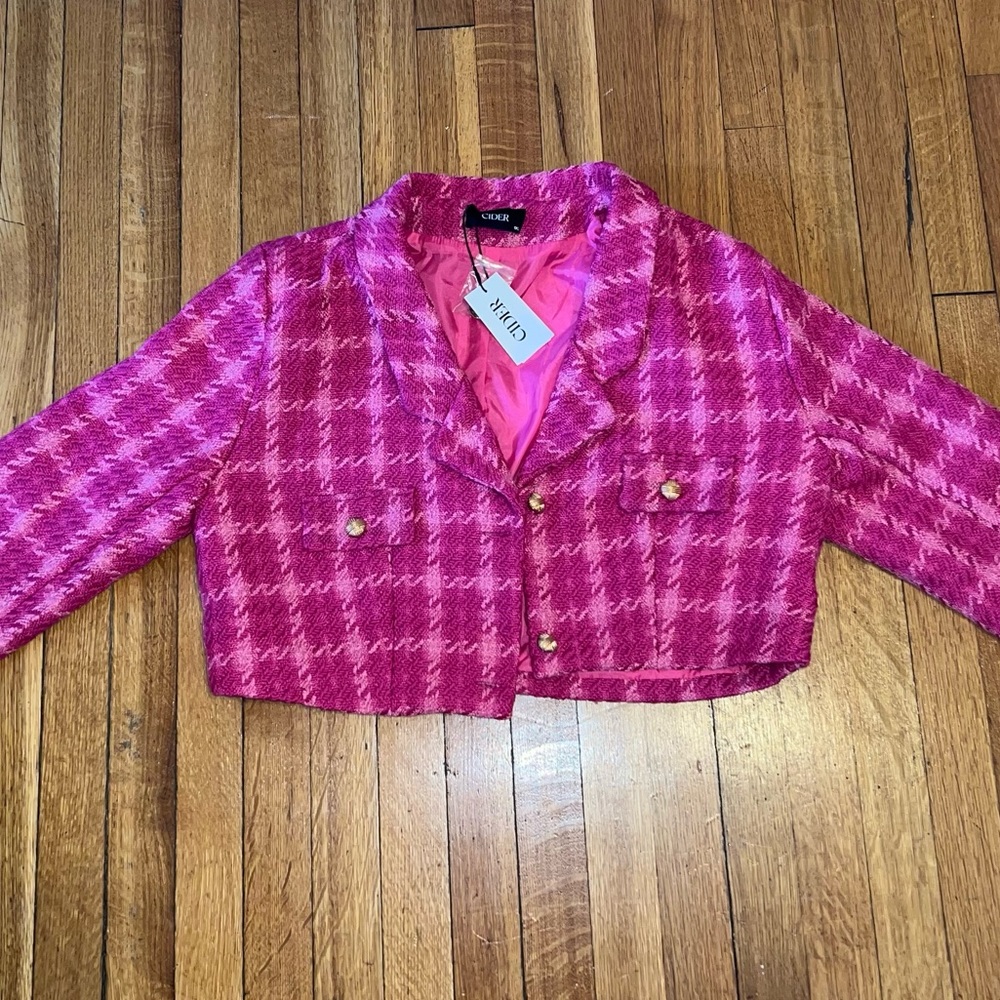 New with Tags Cropped Pink Cider Blazer